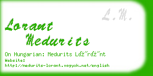 lorant medurits business card